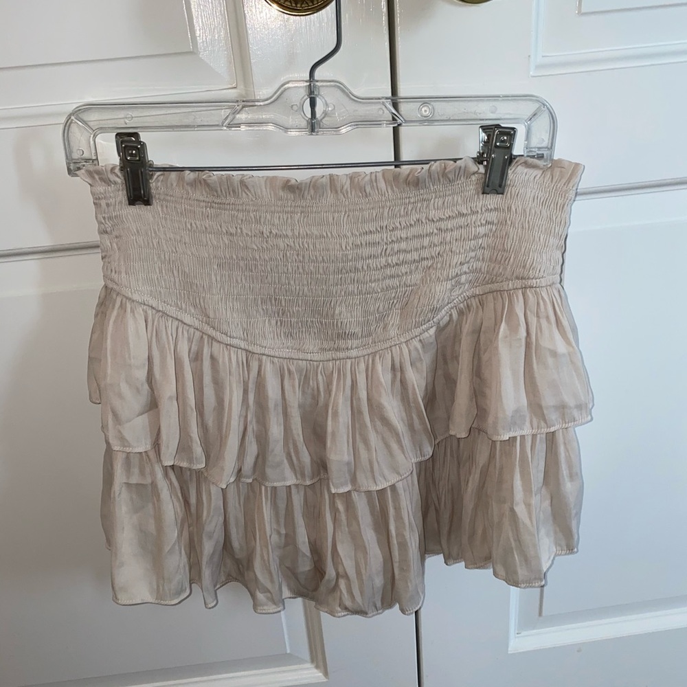 Cream sky mocked skirt